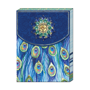 Emerald Peacock Tail Brooch Notepad Product