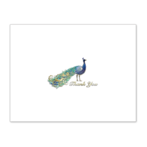 Elegant Peacock Thank You Cards Product