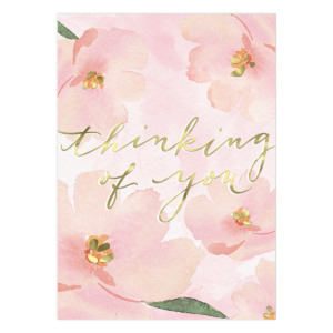 Pink Floral Thinking of You Card Product
