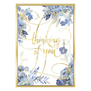 Blue Floral Thinking of You Card Product