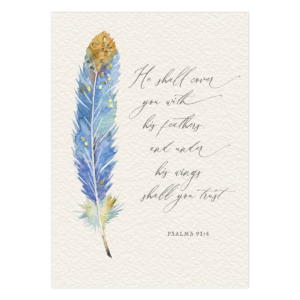 Psalms 91:4 Thinking of You Card Product