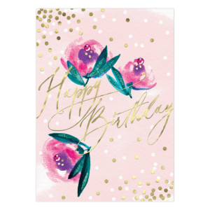 Pink Roses Birthday Card Product