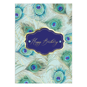 Peacock Feather Birthday Card Product