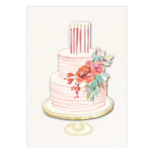 Birthday Pink Cake Greeting Card Product