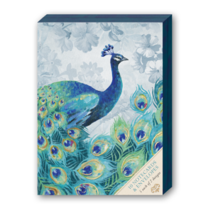 Emerald Peacock Pouch Note Cards Product