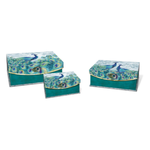 Emerald Peacock Trinket Box Set Product