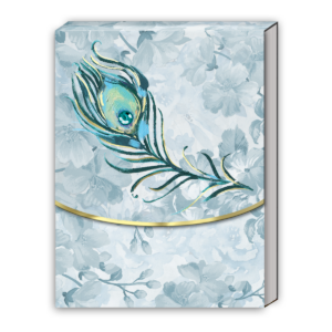 Emerald Peacock Single Feather Pocket Notepad Product