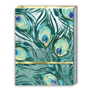 Emerald Peacock Feather Pattern Pocket Notepad Product
