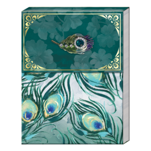 Emerald Peacock Feather Brooch Notepad Product