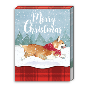 Snow Leaping Dog Pocket Notepad Product