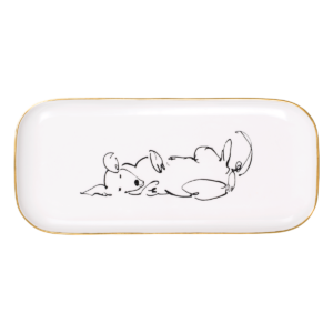 Reclining Dog Ceramic Serving Tray Product