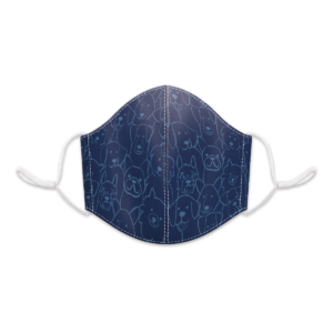 Navy Line Dogs Reusable 3-Layer Cotton Face Mask Product