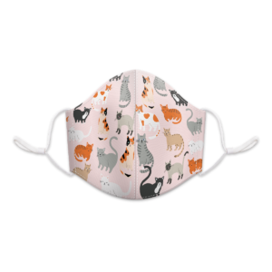 Cat Mix Pink Reusable 3-Layer Cotton Face Mask Product
