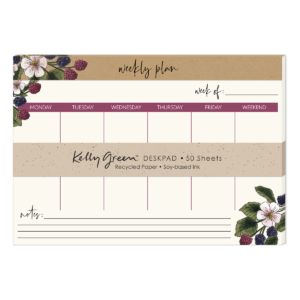 Orchard Blossoms Blackberries Desk Pad Product