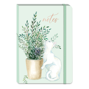 Houseplant White Cat Softcover Notebook Product