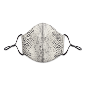 Cream Black Snakeskin Reusable 3-Layer Cotton Face Mask Product