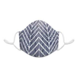 Indigo Chevron Reusable 3-Layer Cotton Face Mask Product