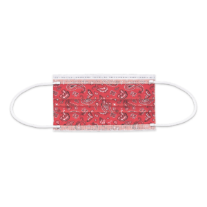 Bandana Print Red 10-Count Disposable 3-Ply Face Masks Product