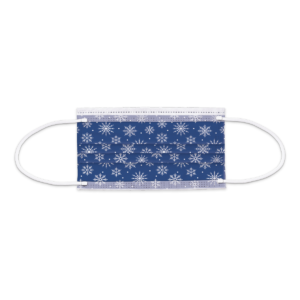 Navy Snowflake 10-Count Disposable 3-Ply Face Masks Product