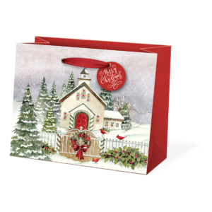 Snowy Church Medium Gift Bag Product