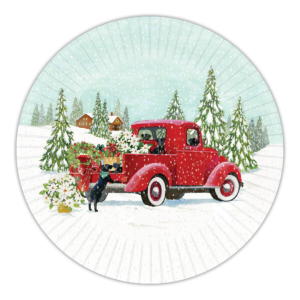 Red Truck Dinner Plates Product