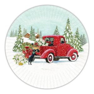 Red Truck Dessert Plates Product