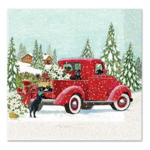 Red Truck Beverage Napkins Product
